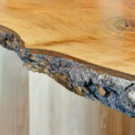 Live edge Houston Texas design and style close up of bark detailing