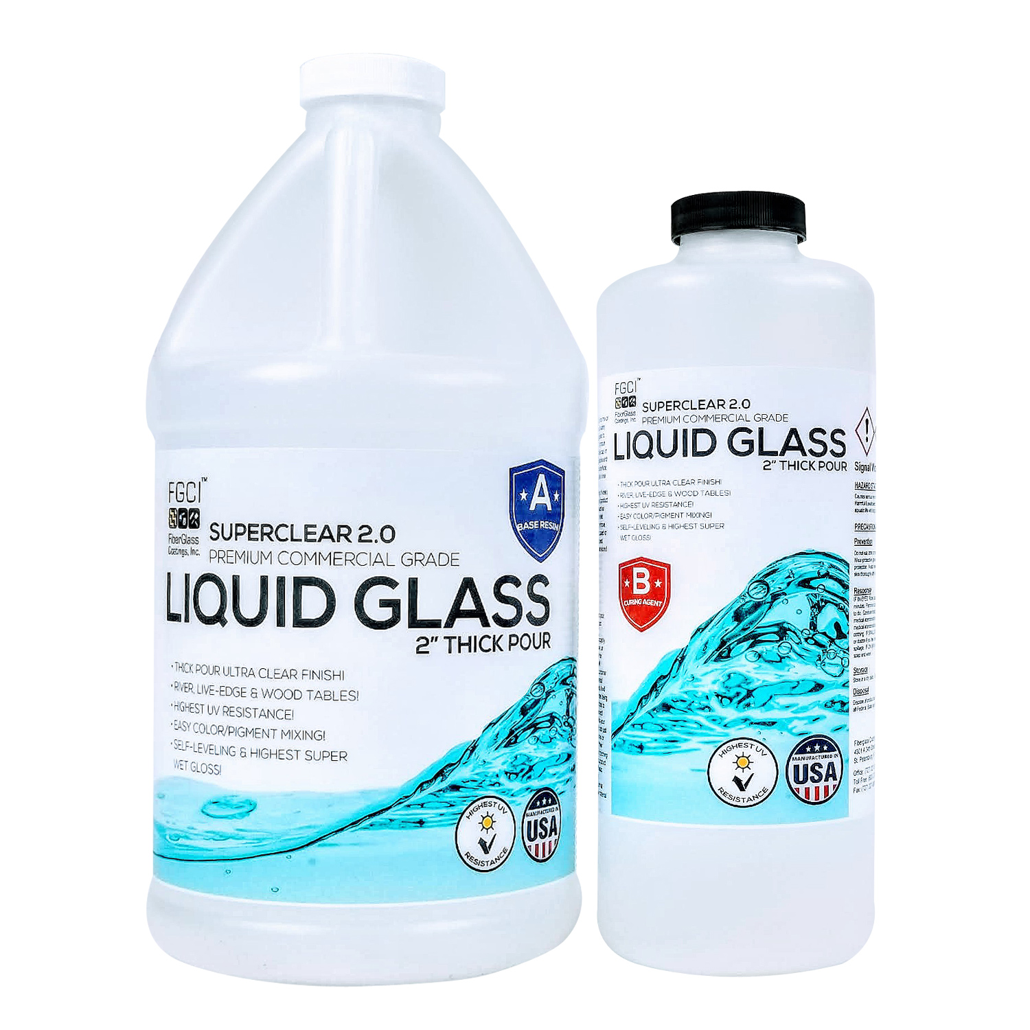 Liquid Glass Deep Pour Epoxy Resin – .75 Gallon Kit