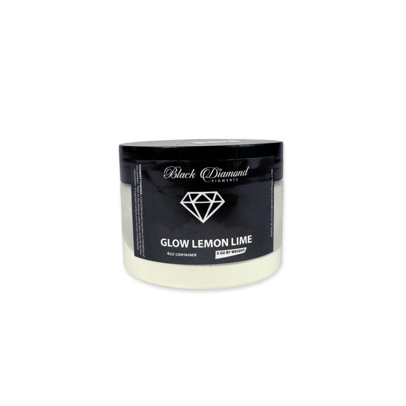 Black Diamond Mica Powder Pigment for epoxy resin in Glow Lemon Lime. (4oz container)