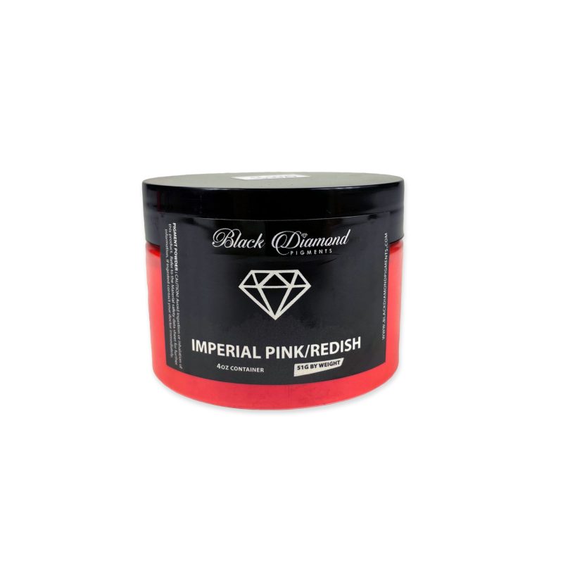 Black Diamond Mica Powder Pigment for epoxy resin in Imperial Pink/ Redish. (4oz container)