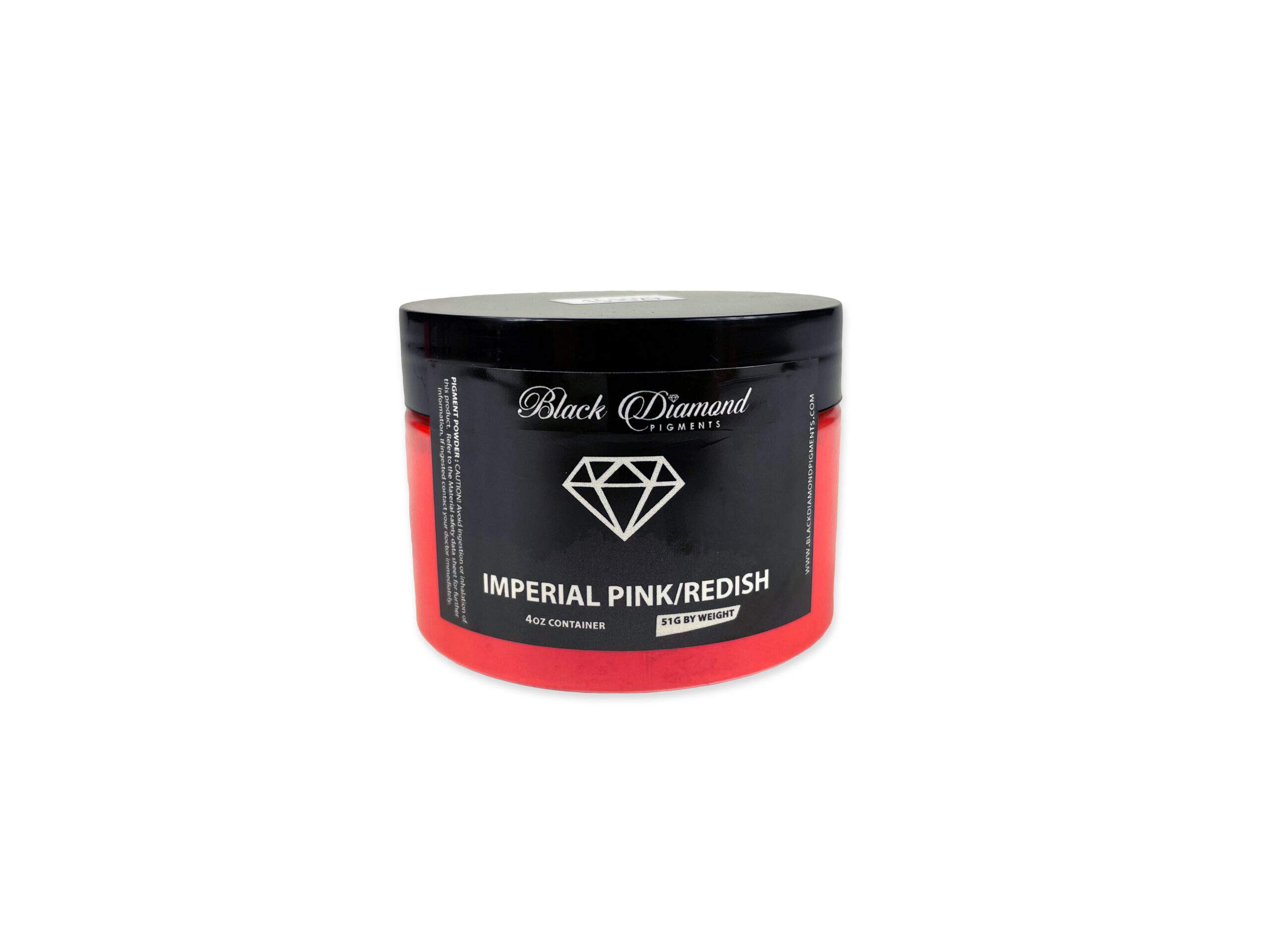 Black Diamond Mica Powder Pigment for epoxy resin in Imperial Pink/ Redish. (4oz container)
