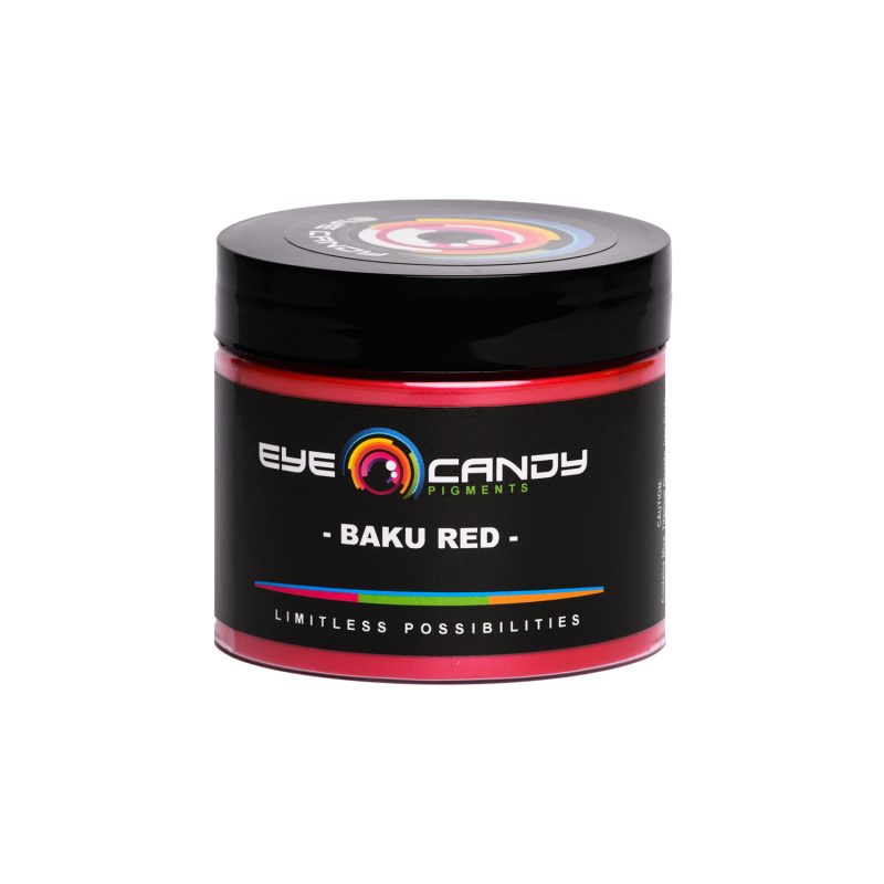 Eye Candy Mica Powder Pigment for epoxy resin in Baku red. (4oz container)