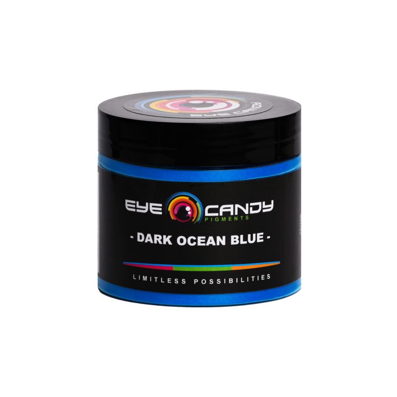 Eye Candy Mica Powder Pigment for epoxy resin in Dark Ocean Blue. (4oz container)