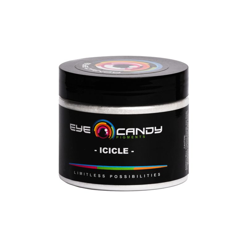 Eye Candy Mica Powder Pigment for epoxy resin in Icicle. ( 4oz container)