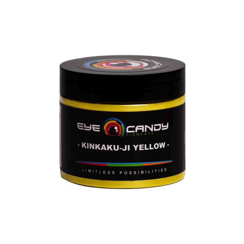 Eye Candy Mica Powder Pigment for epoxy resin in Kinkaku-Ji Yellow. (4oz container)