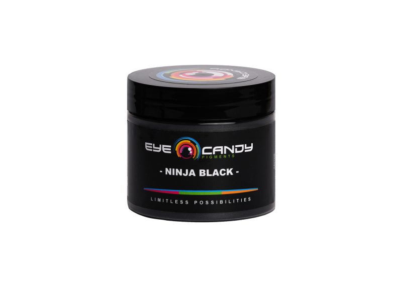 Eye Candy Mica Powder Pigment for epoxy resin in Ninja Black. (4oz container)