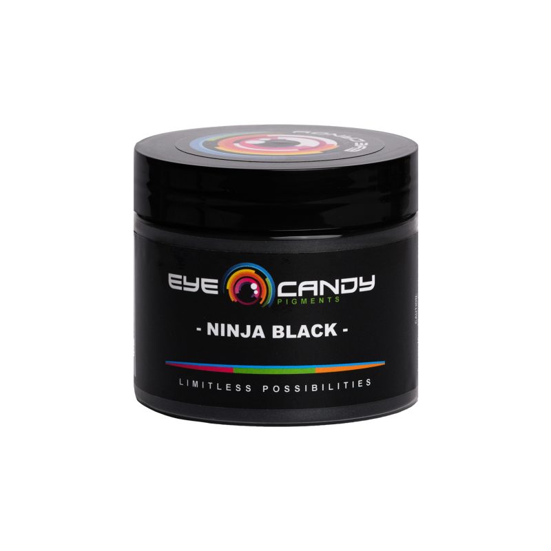 Eye Candy Mica Powder Pigment for epoxy resin in Ninja Black. (4oz container)