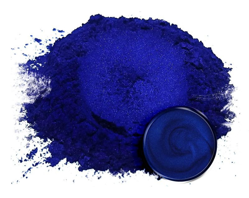 Eye Candy Mica Powder Pigment swirl chip for epoxy resin in Nokon Blue.