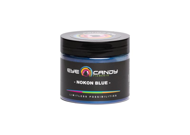 Eye Candy Mica Powder Pigment for epoxy resin in Nokon Blue.