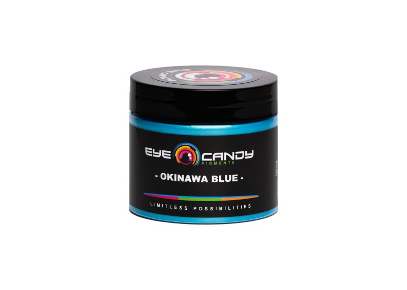 Eye Candy Mica Powder Pigment for epoxy resin in Okinawa Blue.