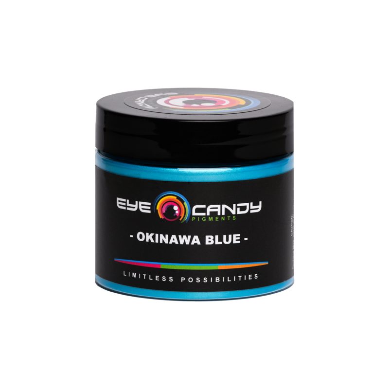 Eye Candy Mica Powder Pigment for epoxy resin in Okinawa Blue.